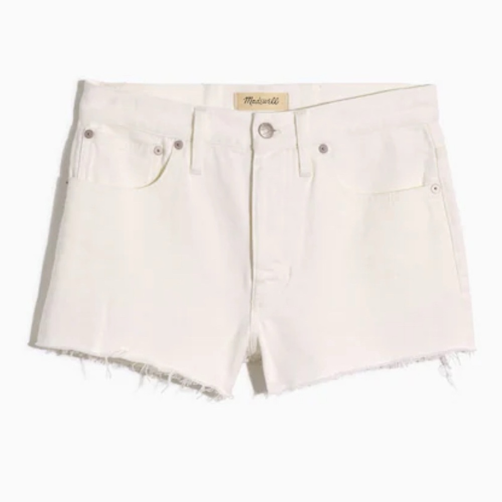 Madewell White Relaxed Denim Shorts | Size 28 | EUC